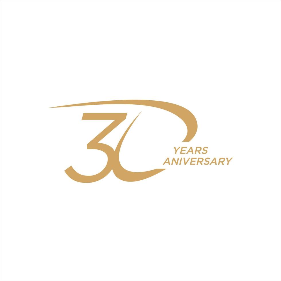 30 years anniversary celebration vector