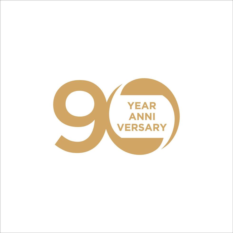 90 years anniversary celebration vector