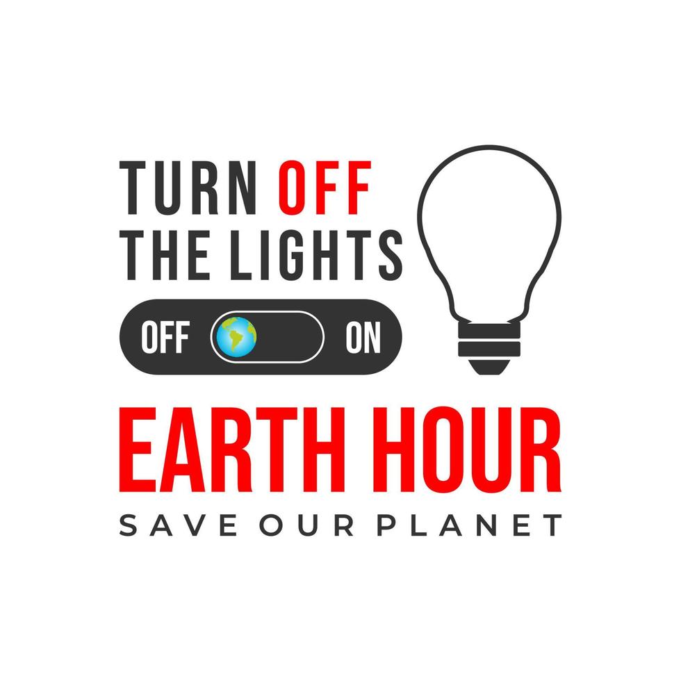 Earth Hour vector template