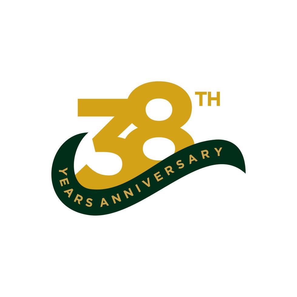 38 Years Anniversary Vector Template