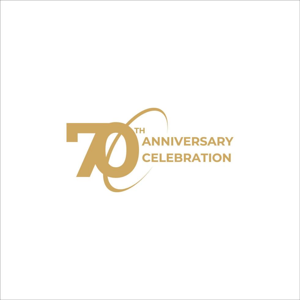 70 years anniversary vector template