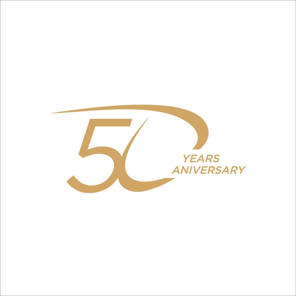 celebración de aniversario de 50 años vector