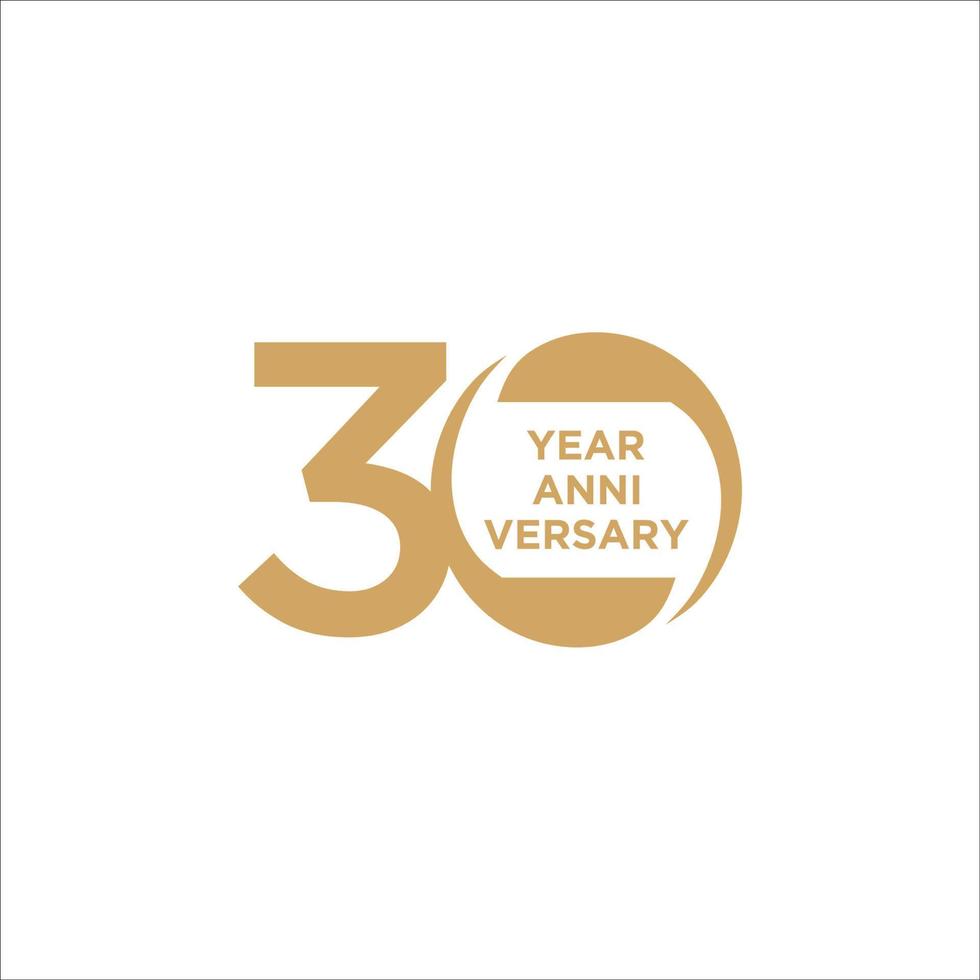 30 years anniversary celebration vector