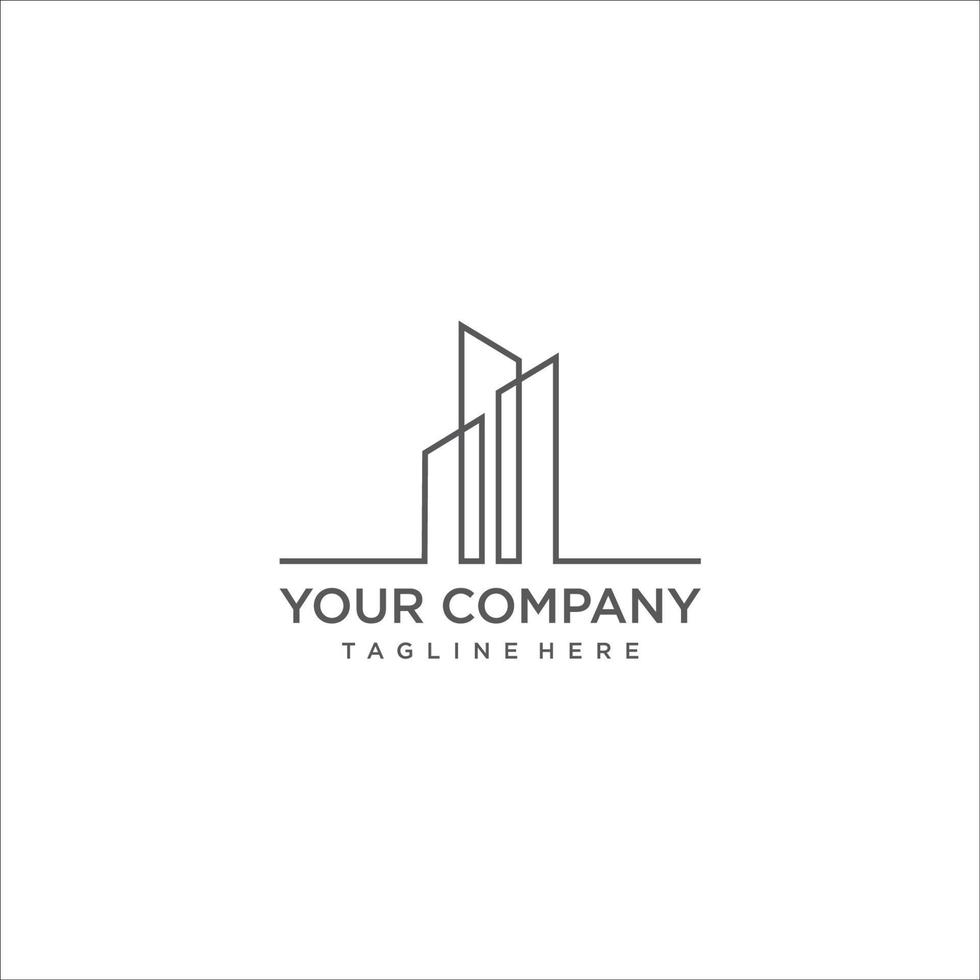 Real estate logo template vector