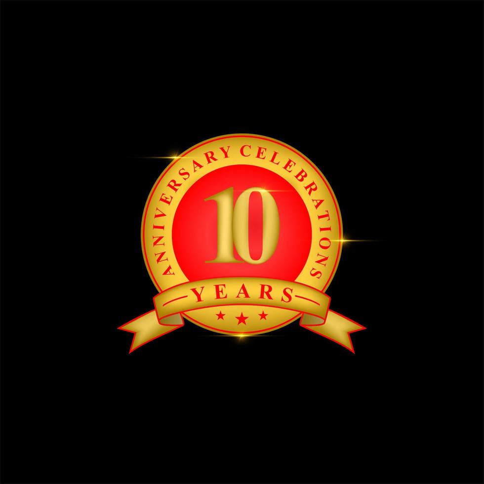 10 years anniversary vector template