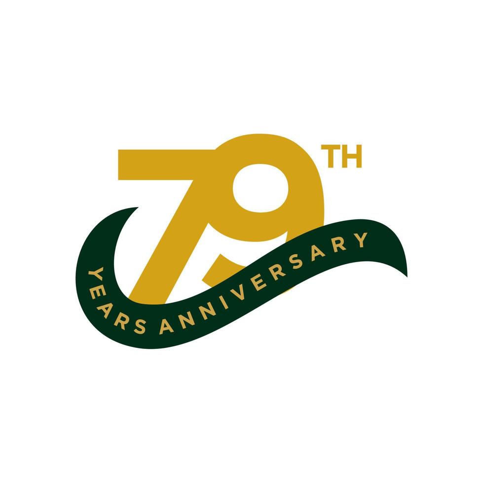 79 Years Anniversary Vector Template