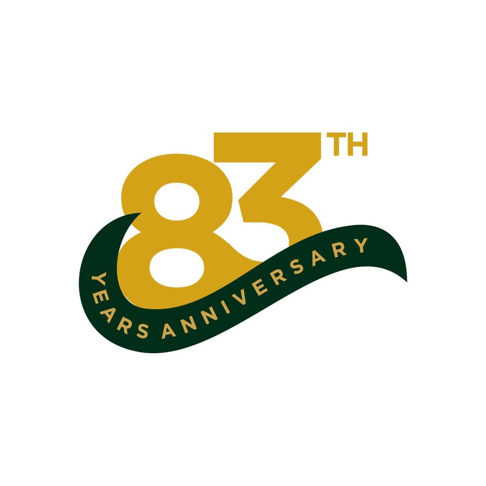 83 Years Anniversary Vector Template