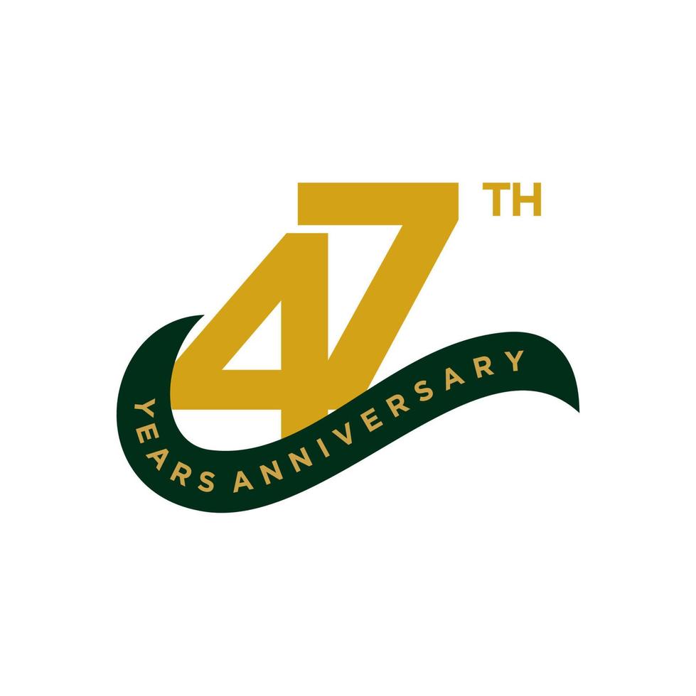 47 Years Anniversary Vector Template