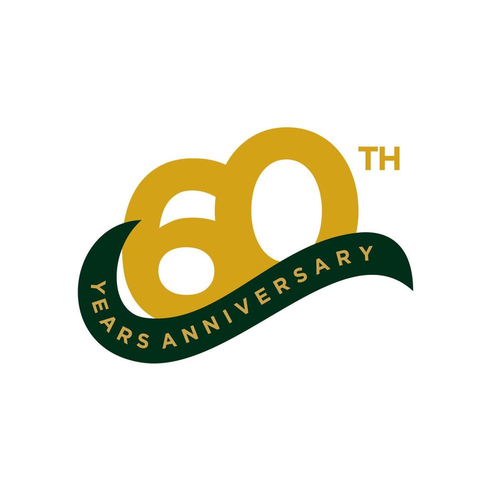 60 Years Anniversary Vector Template