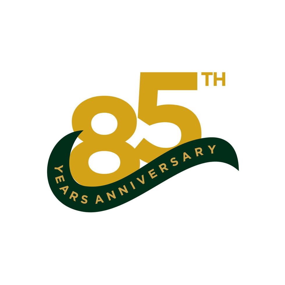 85 Years Anniversary Vector Template