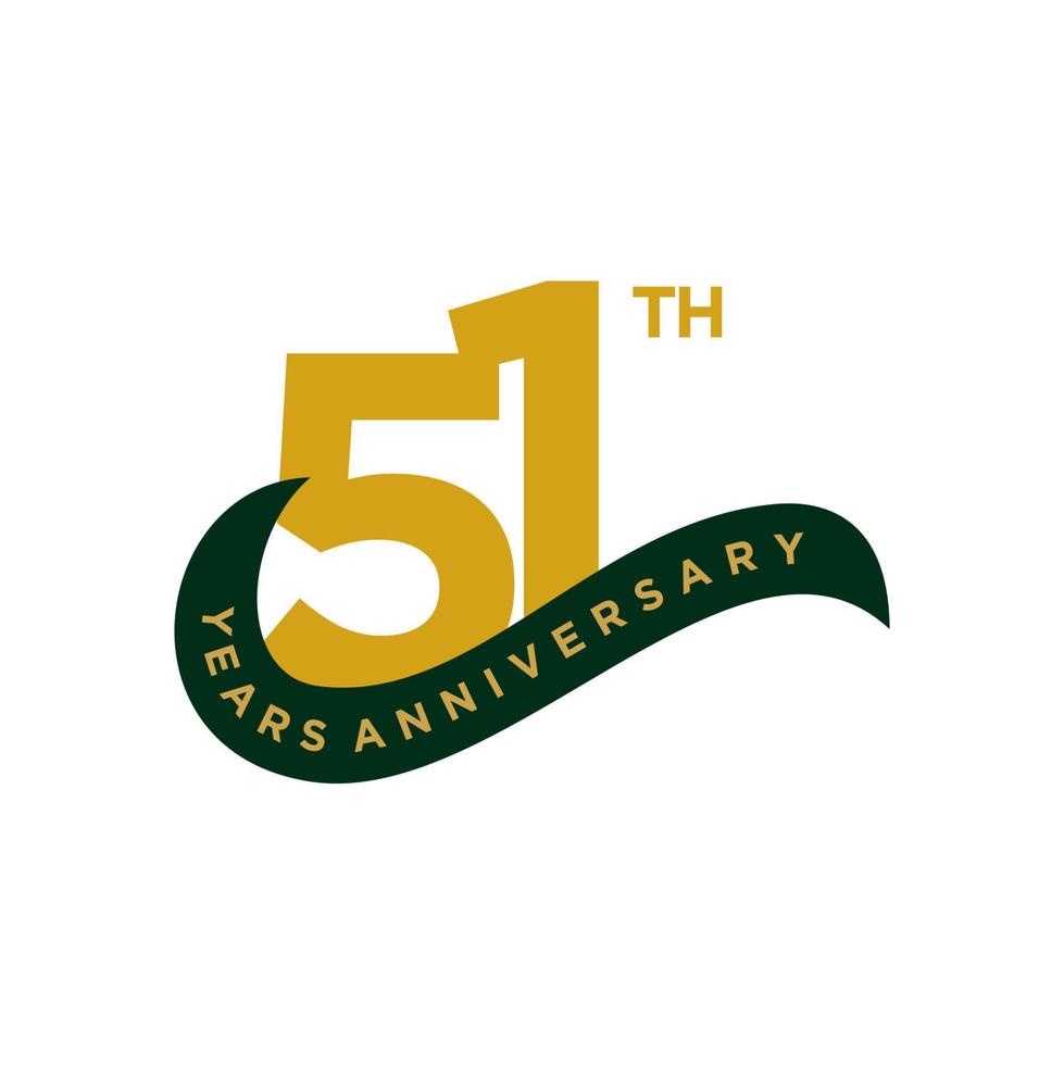 51 Years Anniversary Vector Template