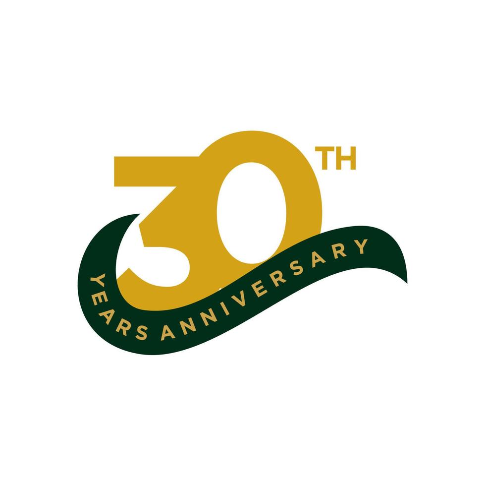 30 Years Anniversary Vector Template