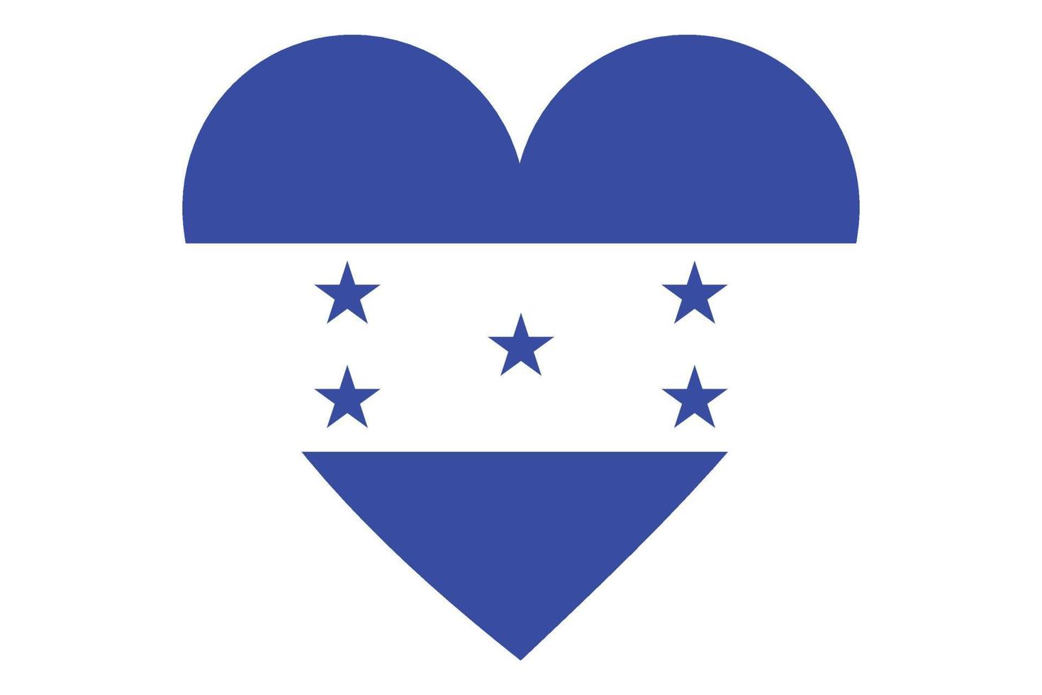 vector de la bandera del corazón de honduras sobre fondo blanco.