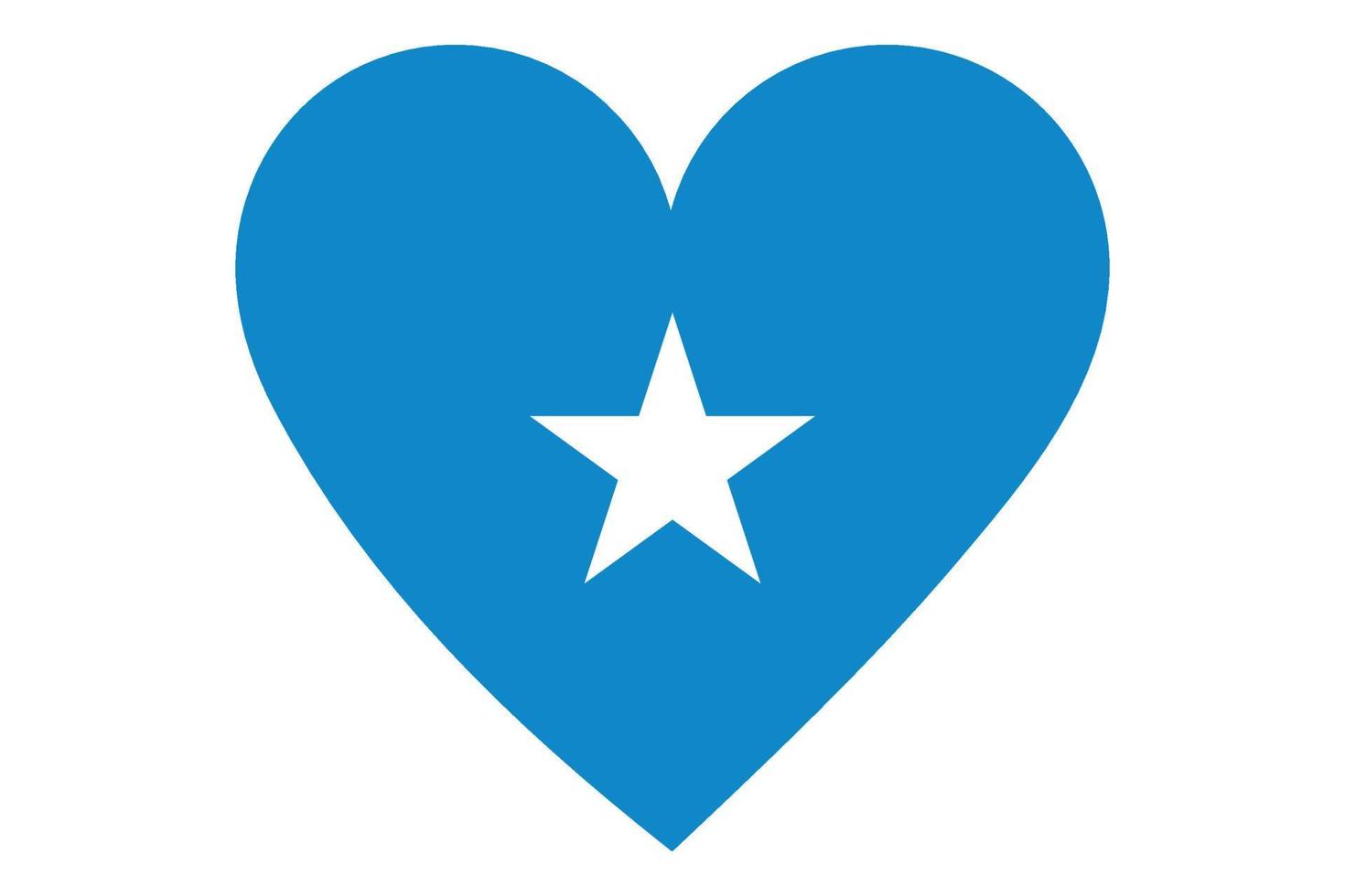 Heart flag vector of Somalia on white background.