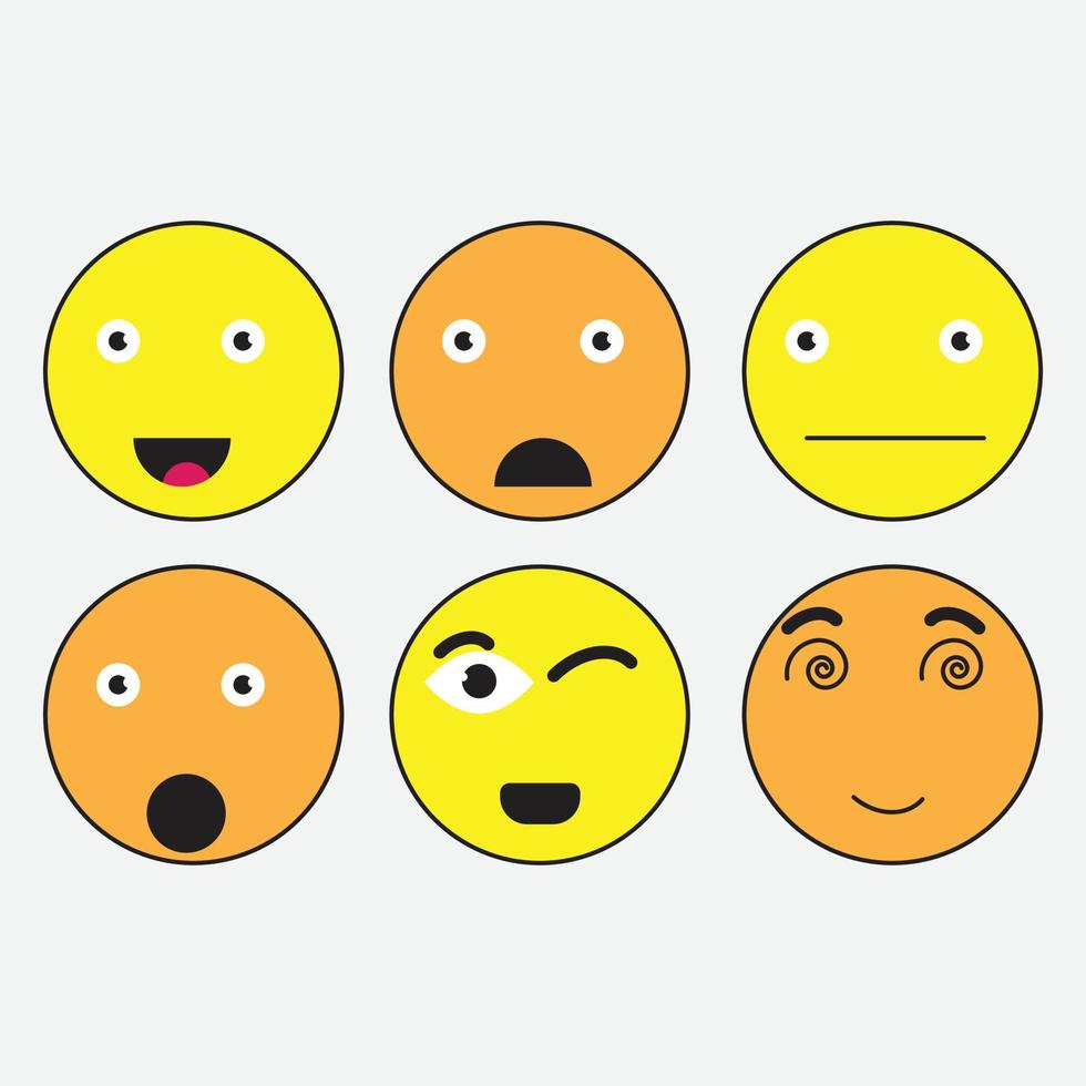 emojis cómicos alegres y divertidos emojis de cara sonriente de dibujos  animados de personajes de ilustración vectorial 9798836 Vector en Vecteezy