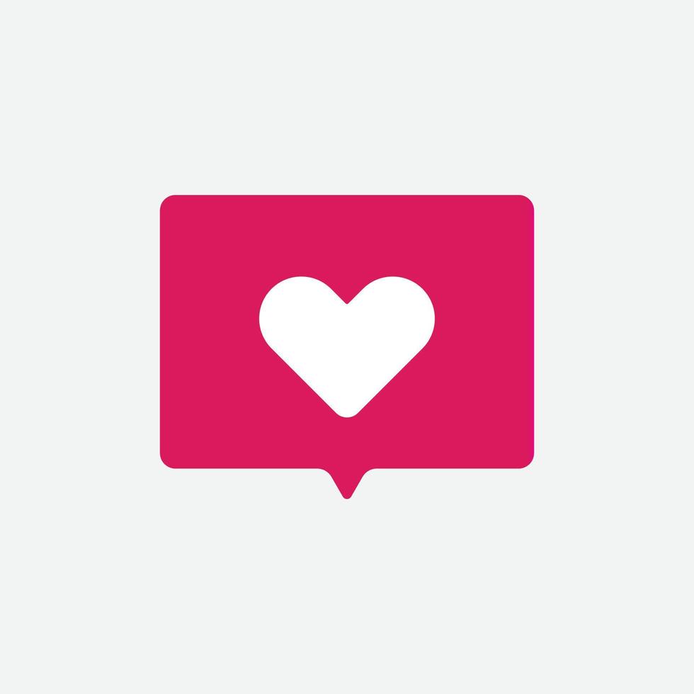 comment like media button for internet business romantic heart vector design