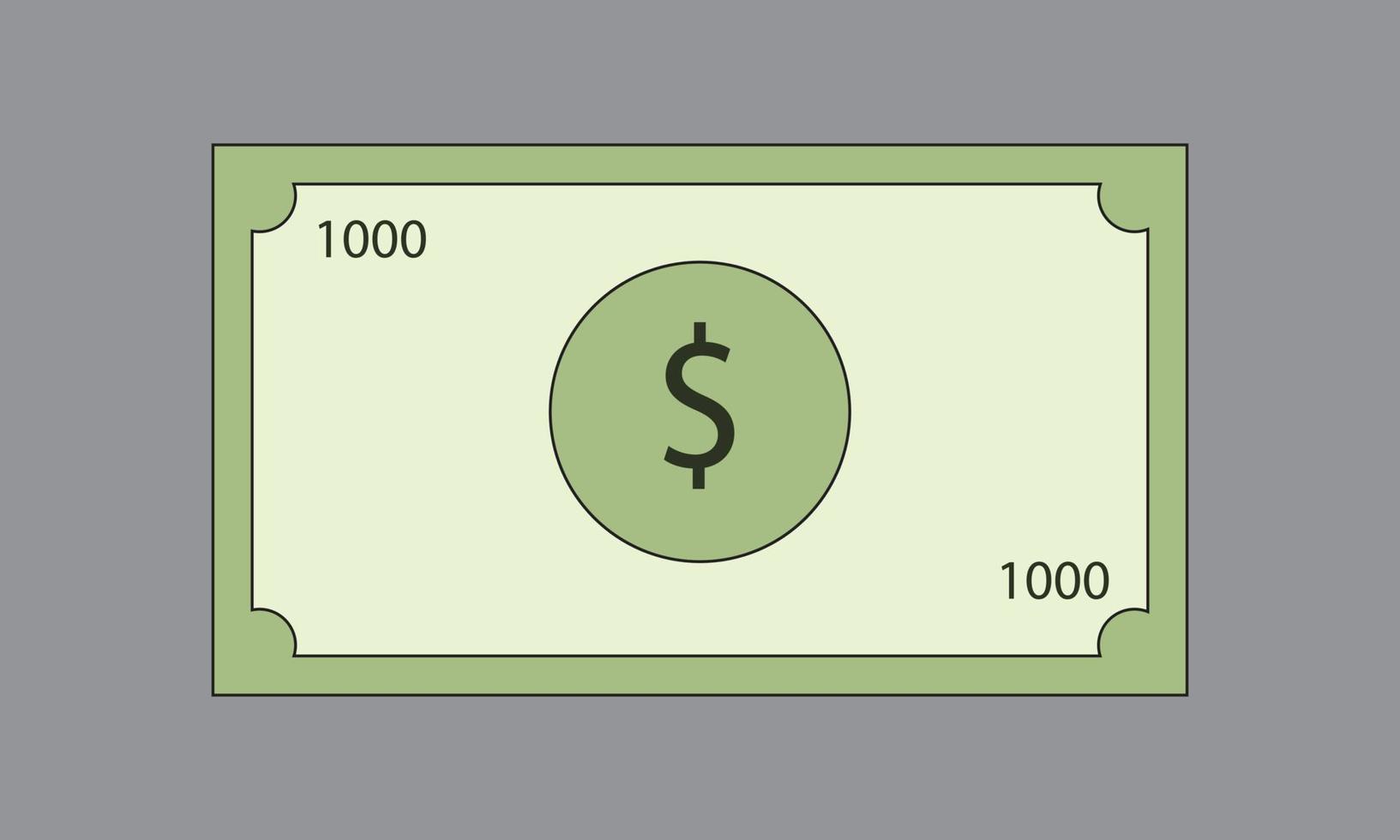paper money vector price currency flat illustration