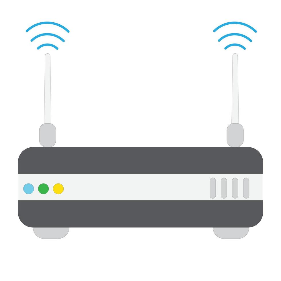 ethernet connection line modern router WLAN broadband vector