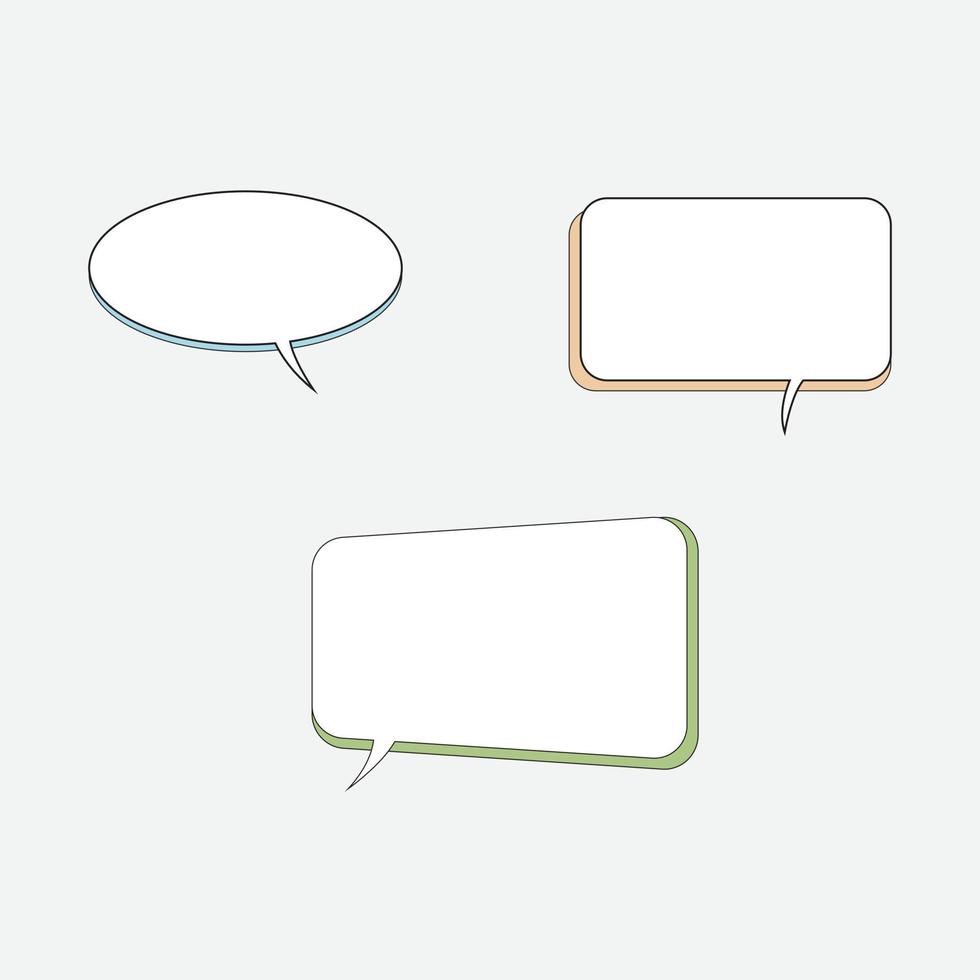 collection of chat bubble speech cartoon vector icon idea label