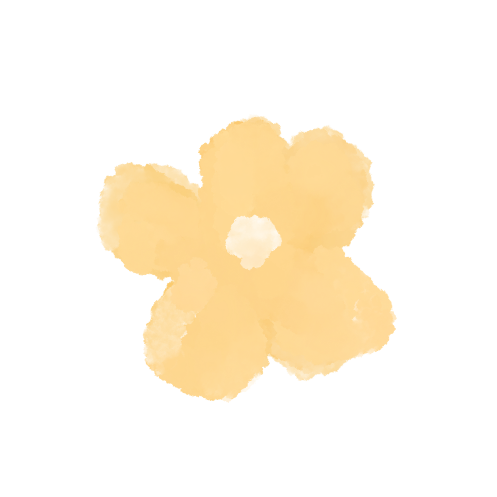 Flower doodle color png