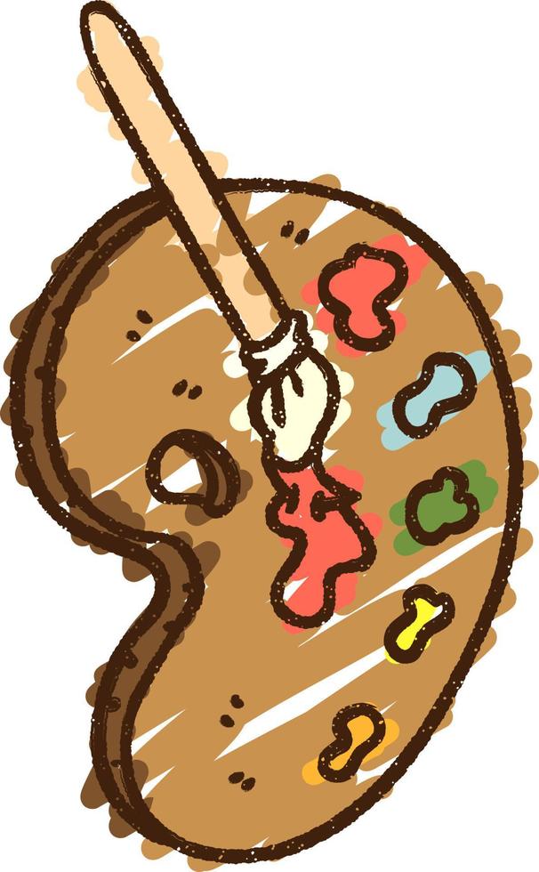 Artist palette Chalk Drawing 9799105 Vector Art at Vecteezy