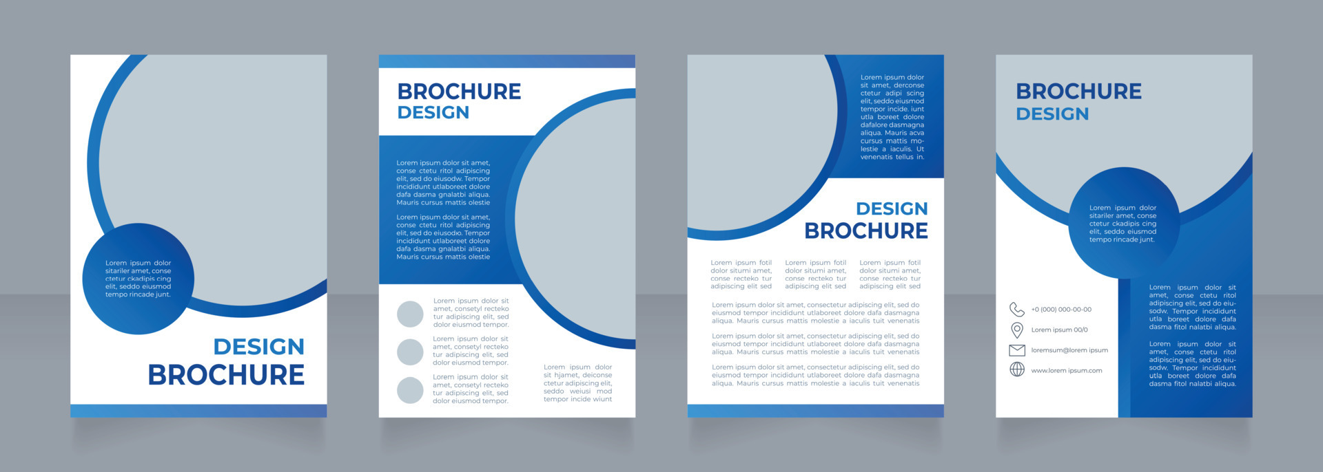 Corporate culture benefits blank brochure design. Work environment.  Template set with copy space for text. Premade corporate reports  collection. Editable 4 paper pages 9799514 Vector Art at Vecteezy