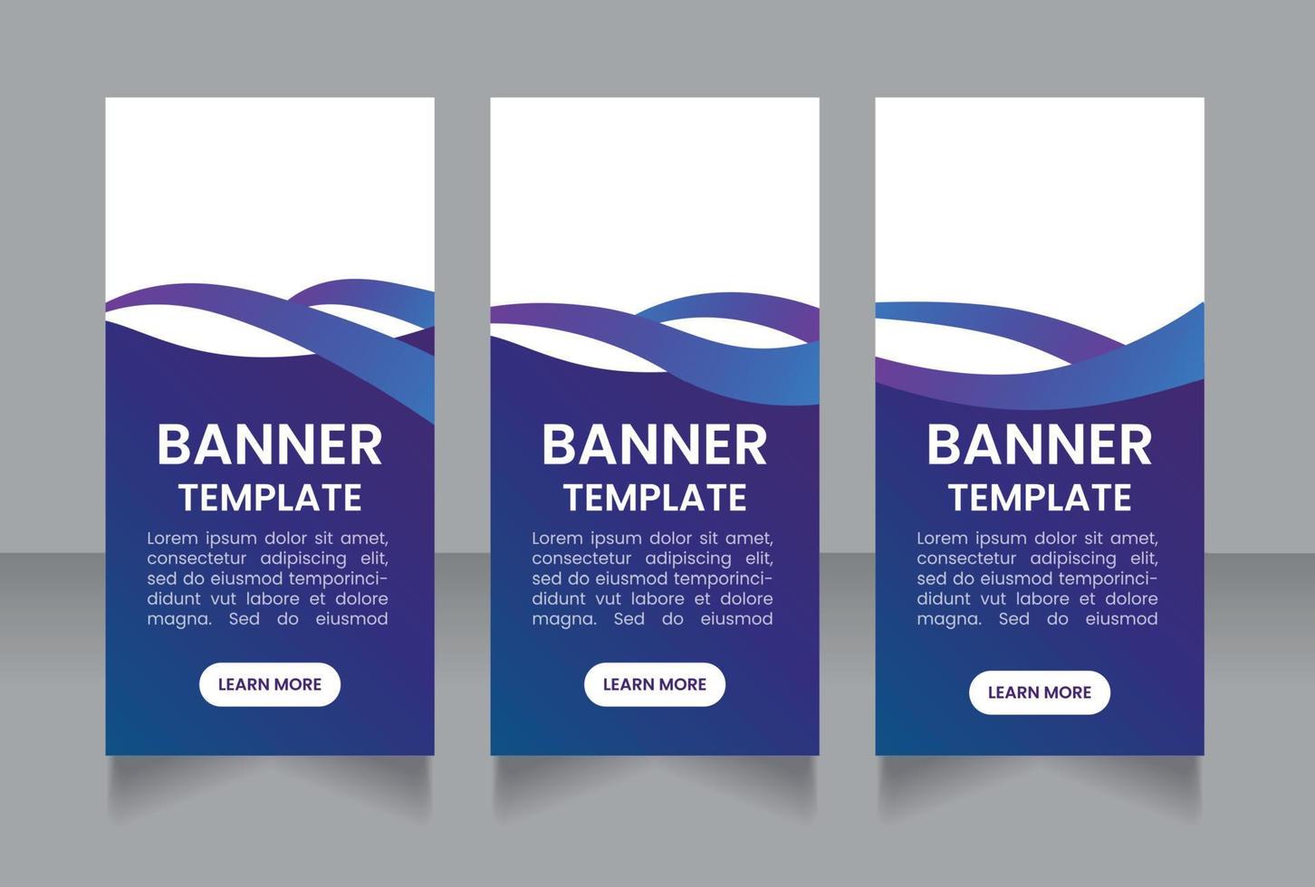 Trade show management service web banner design template. Vector flyer
