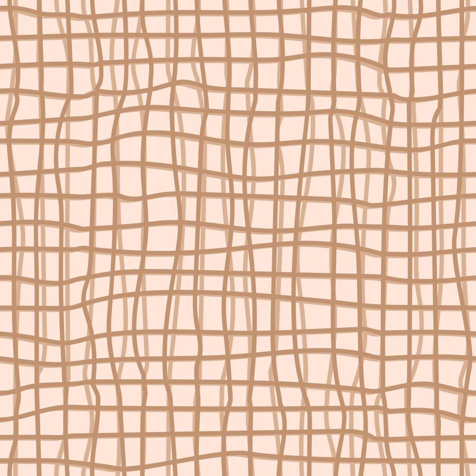 Checkered seamless vector pattern. Background beige and white checkered.