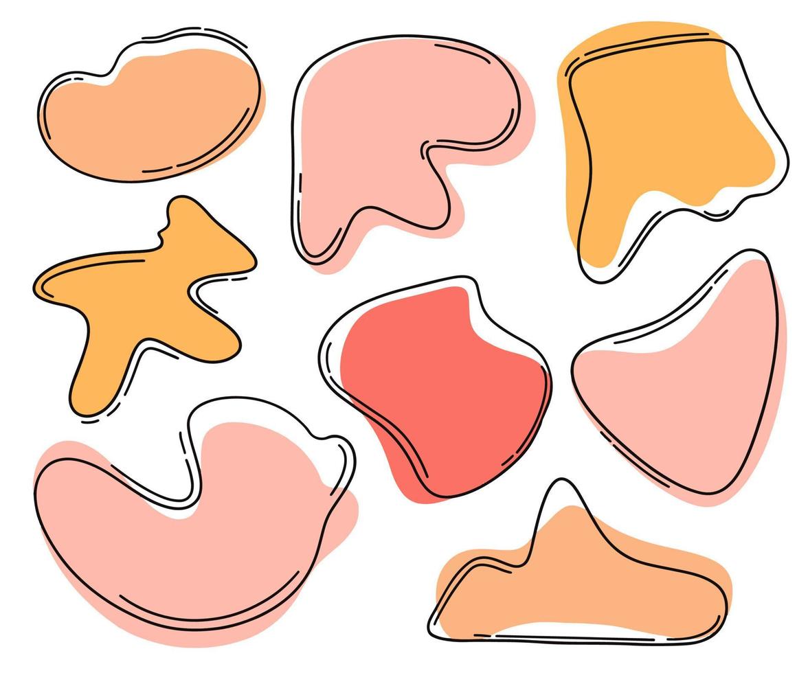 Set of abstract vector graphic elements for design, collages, etc.