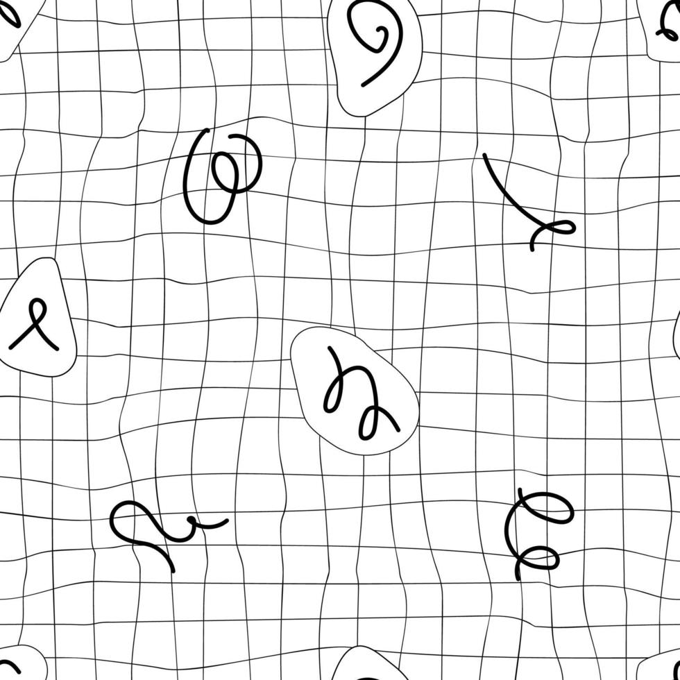 Hand draw chess seamless texture vector