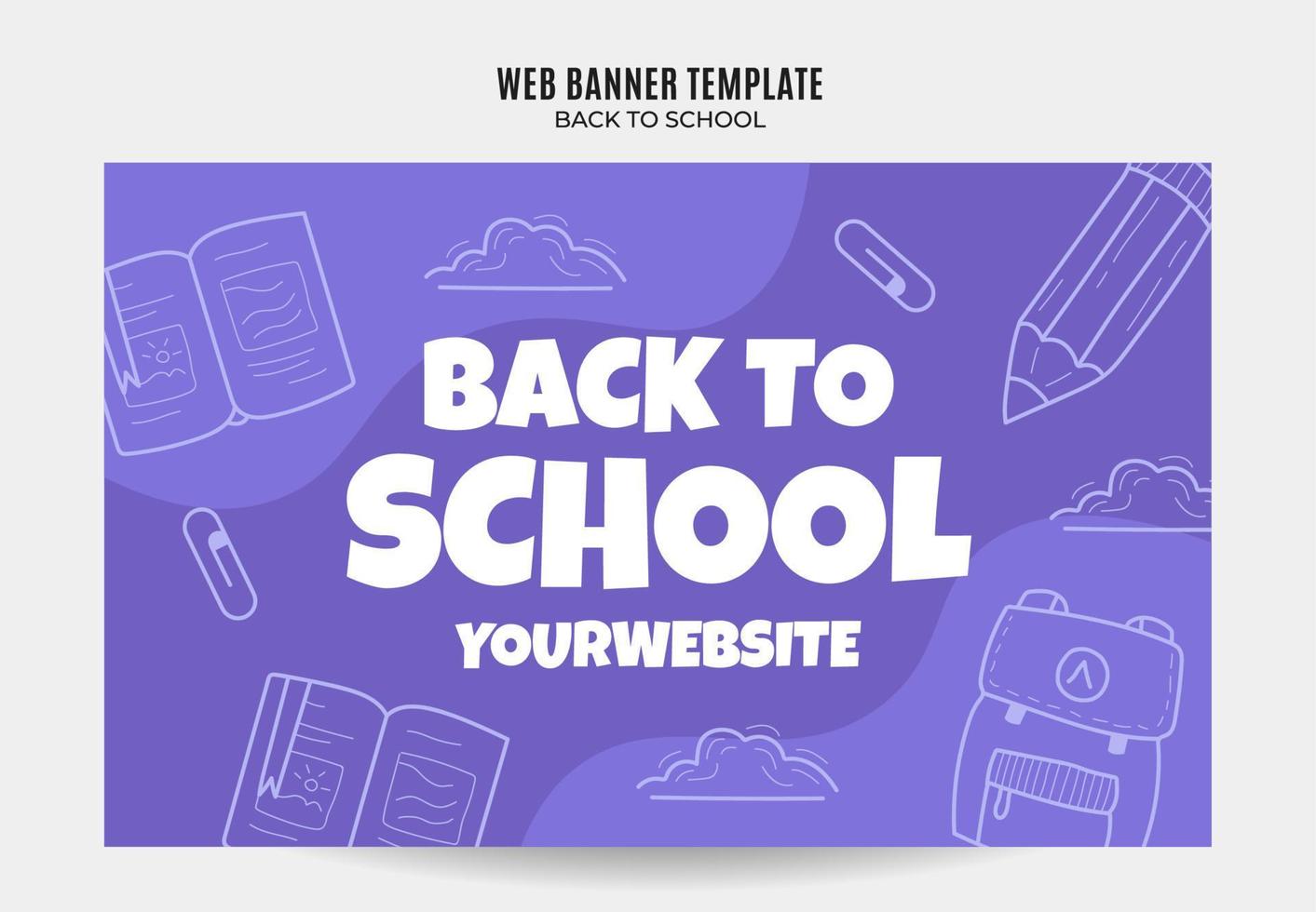 Back to School Web Banner for Social Media Poster, banner, space area and background vector