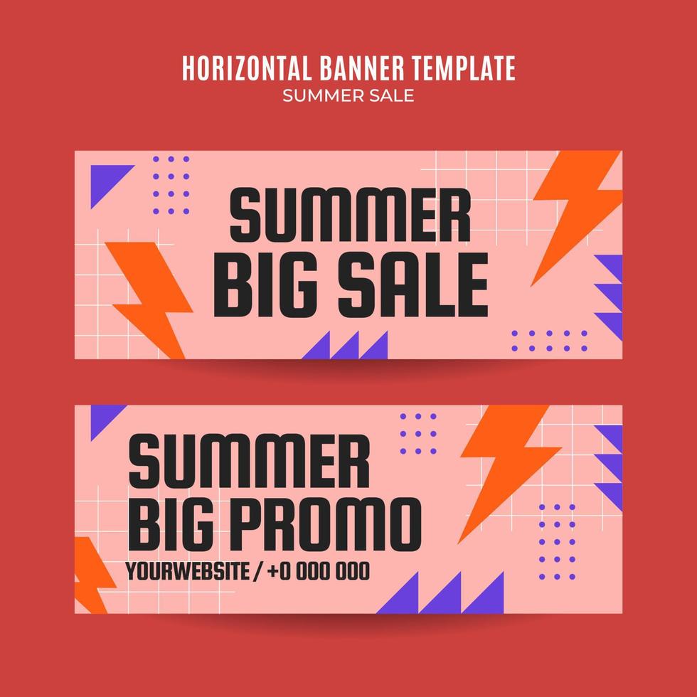 Summer Sale Web Banner for Social Media Horizontal Poster, banner, space area and background vector