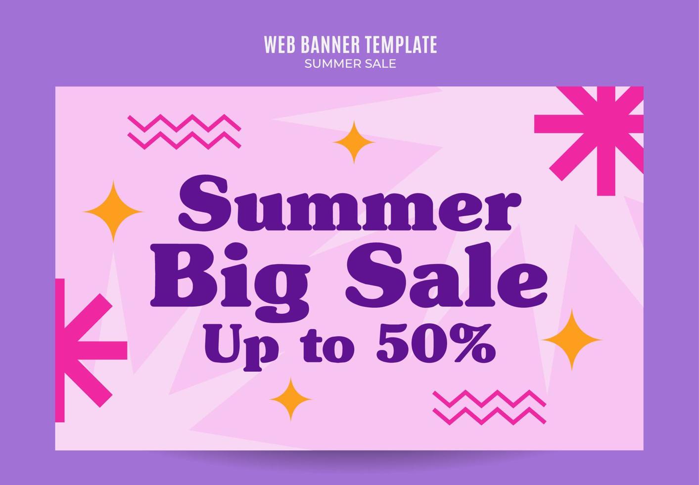 Summer Sale Web Banner for Social Media Poster, banner, space area and background vector