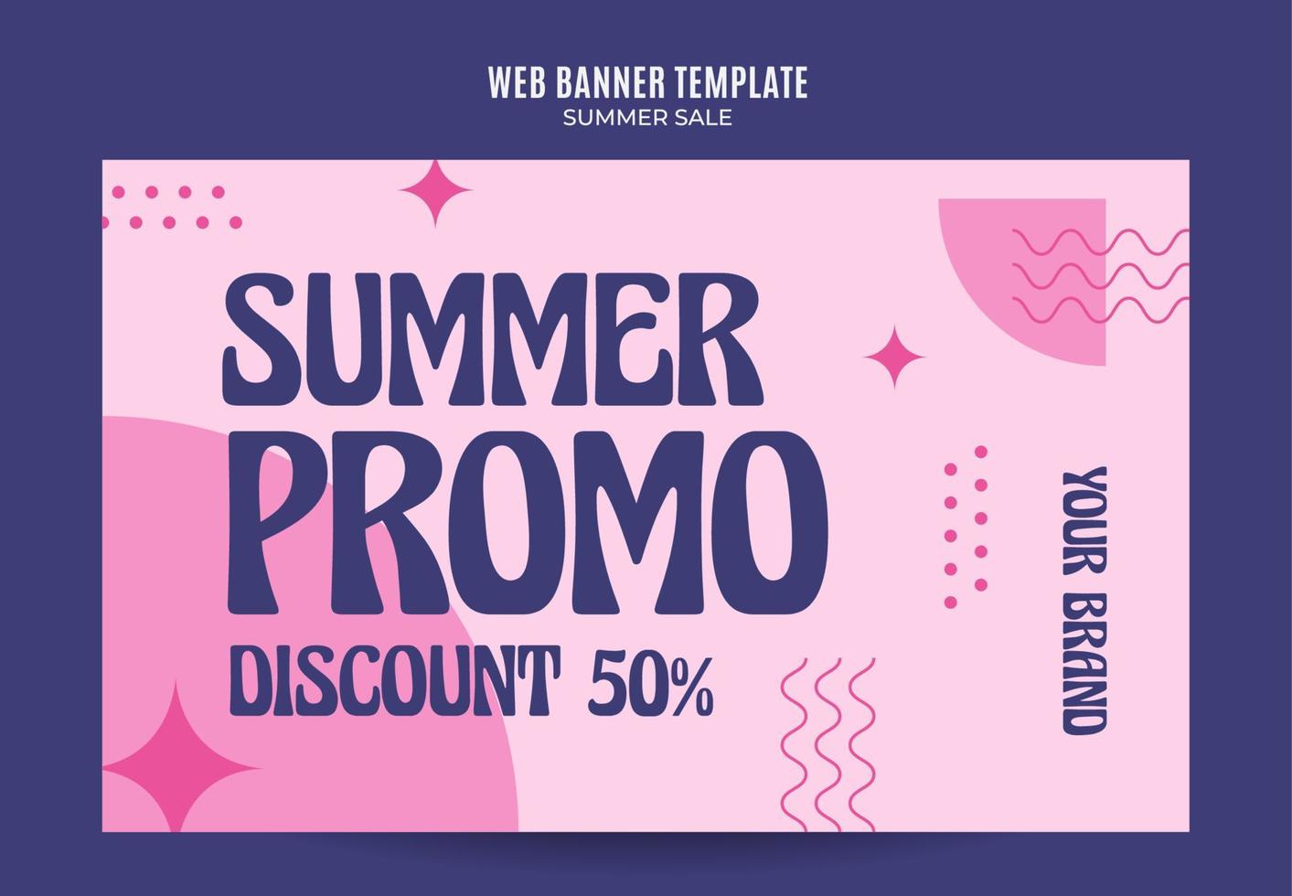Summer Sale Web Banner for Social Media Poster, banner, space area and background vector