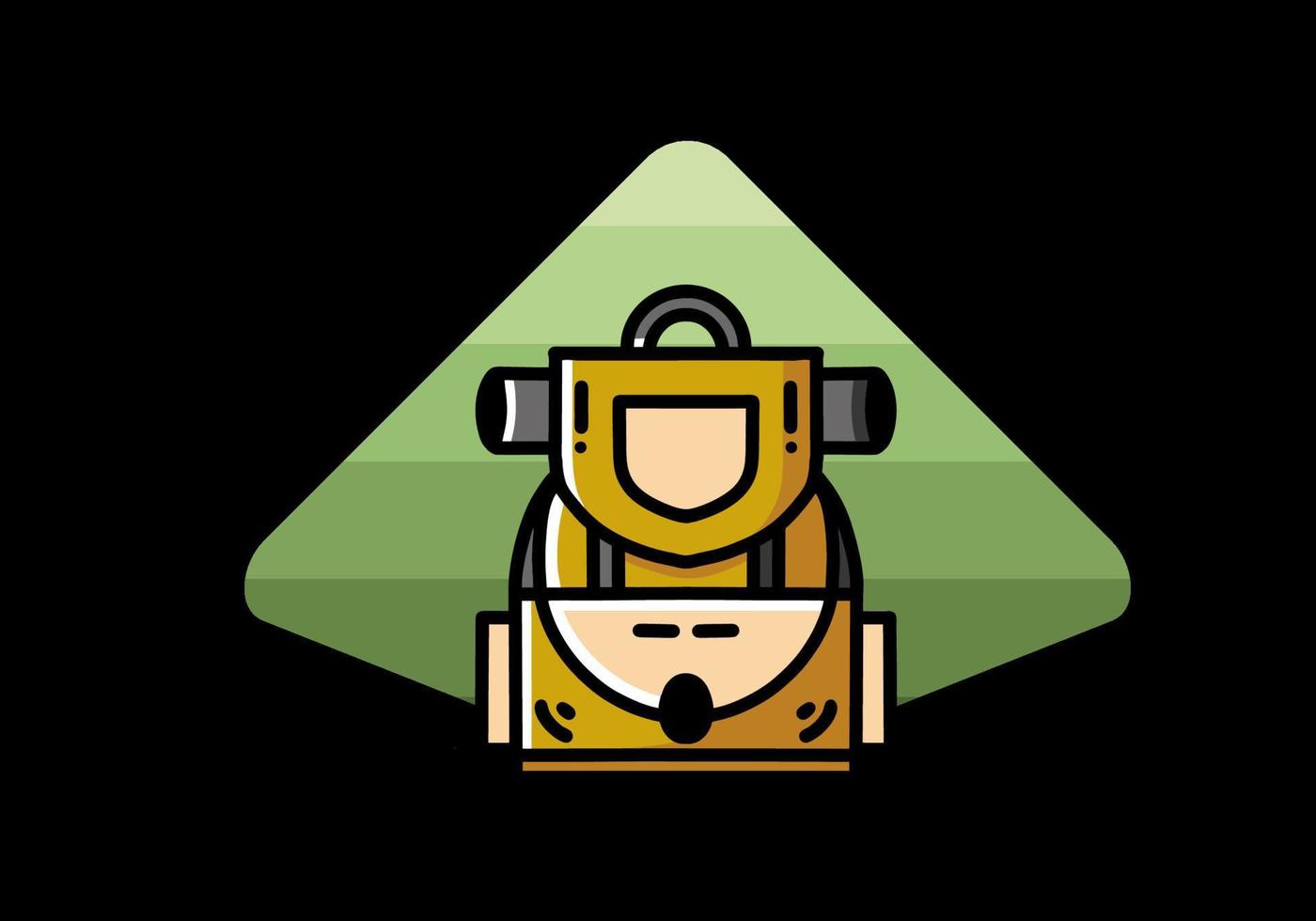 diseño de ilustración de bolsa de camping simple vector