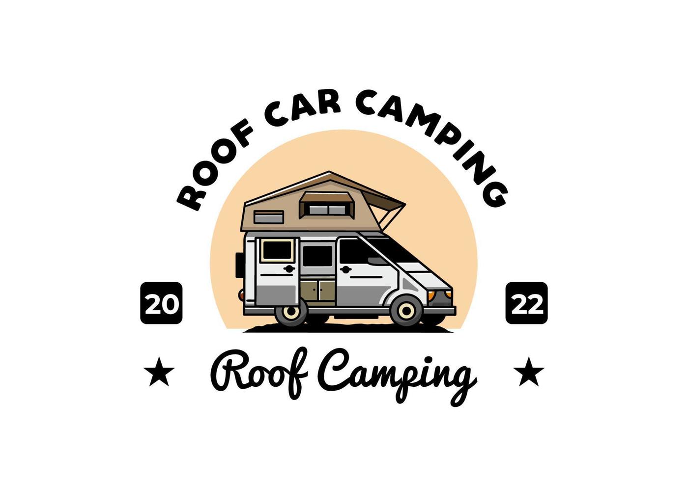Camping on roof car illustration design 9800026 Vector Art at Vecteezy
