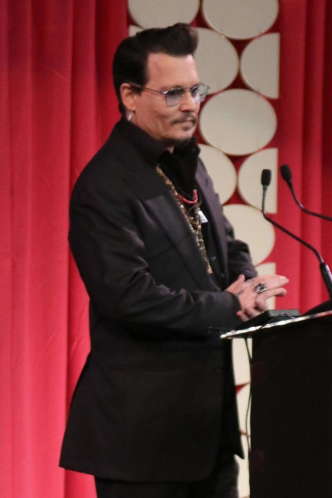 LOS ANGELES, FEB 20 - Johnny Depp at the Make-Up Artists And Hair Stylists Guild Awards at the Paramount Studios on February 20, 2016 in Los Angeles, CA photo