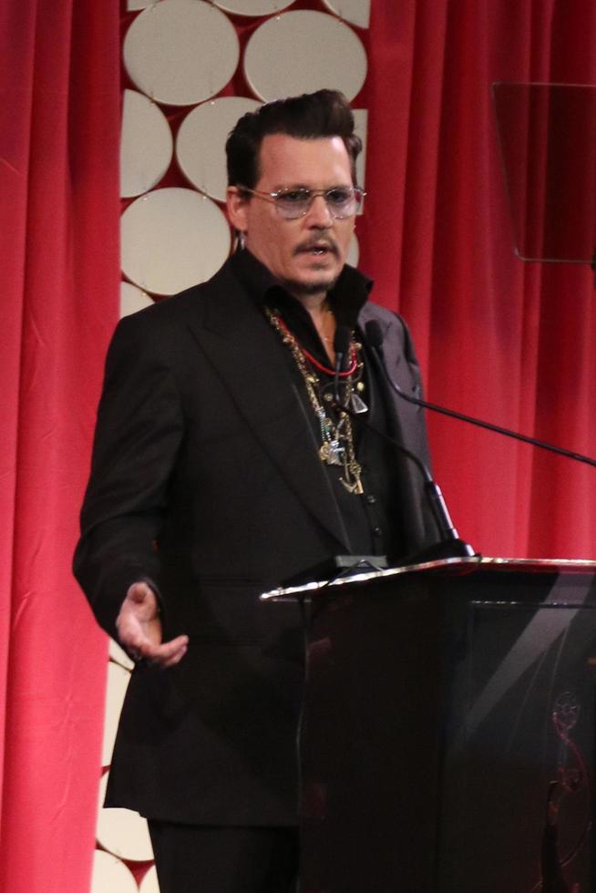 LOS ANGELES, FEB 20 - Johnny Depp at the Make-Up Artists And Hair Stylists Guild Awards at the Paramount Studios on February 20, 2016 in Los Angeles, CA photo