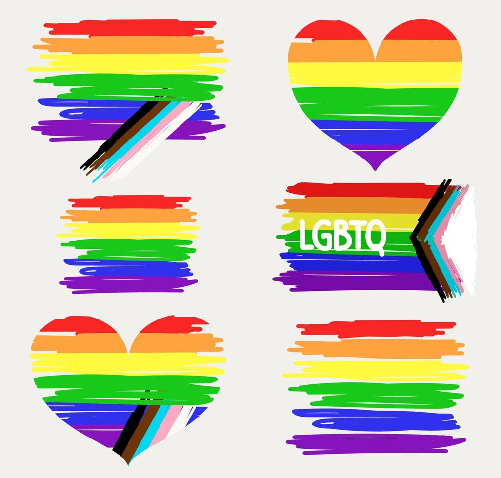 A set of vector icons for LGBTQ.