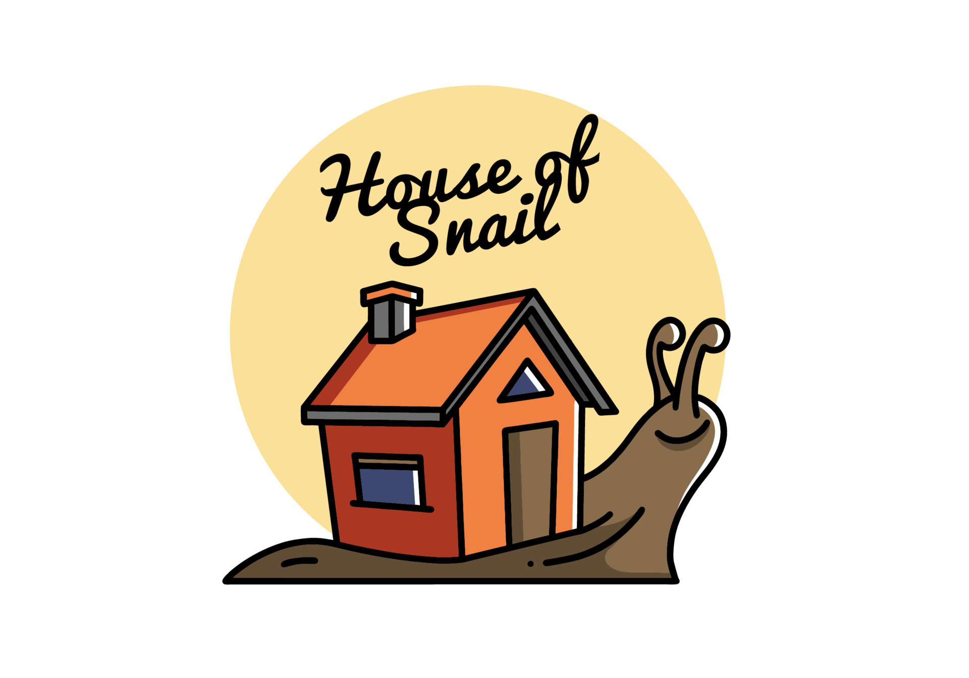 Walking snail and house illustration design 9800952 Vector Art at Vecteezy