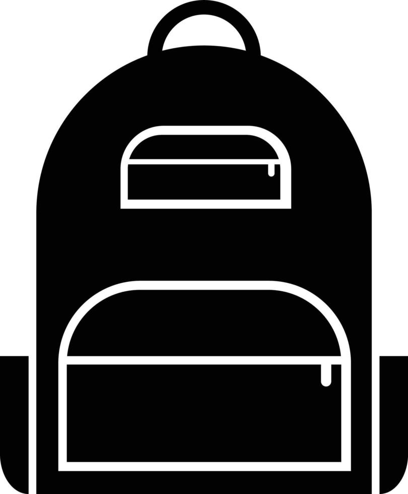 Ilustración de vector de bolsa trasera negra