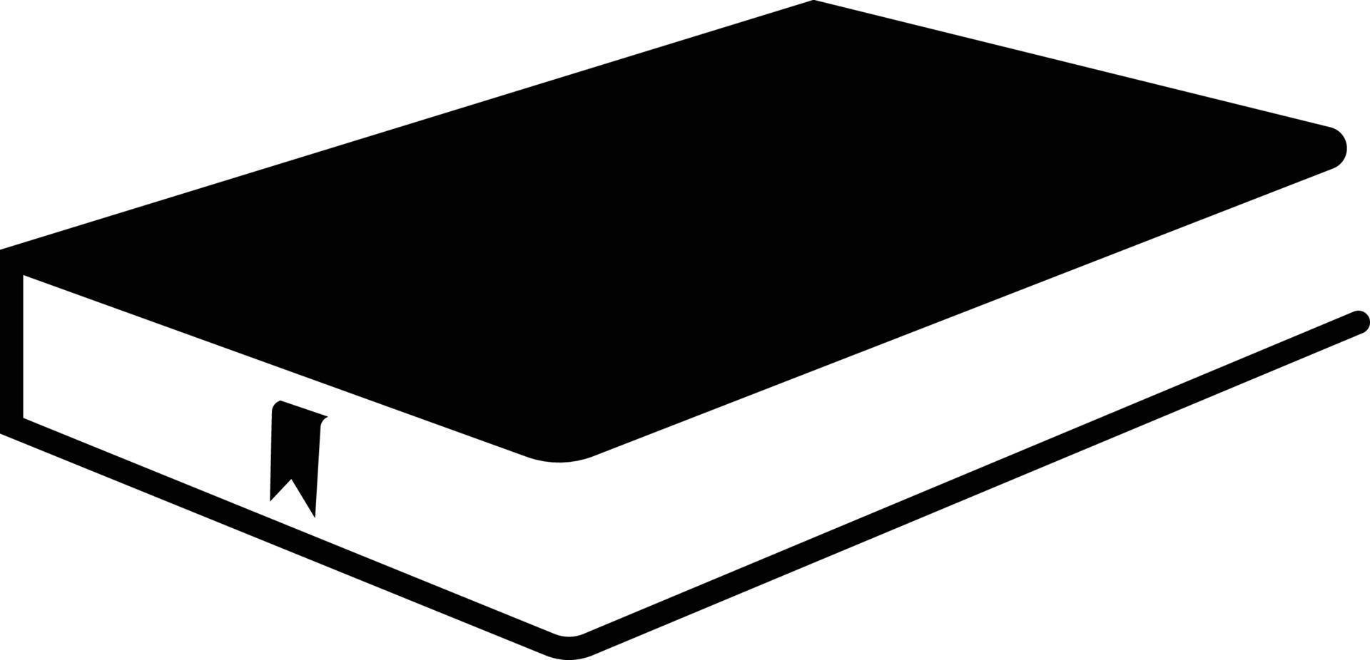 ilustración de icono de vector de libro negro