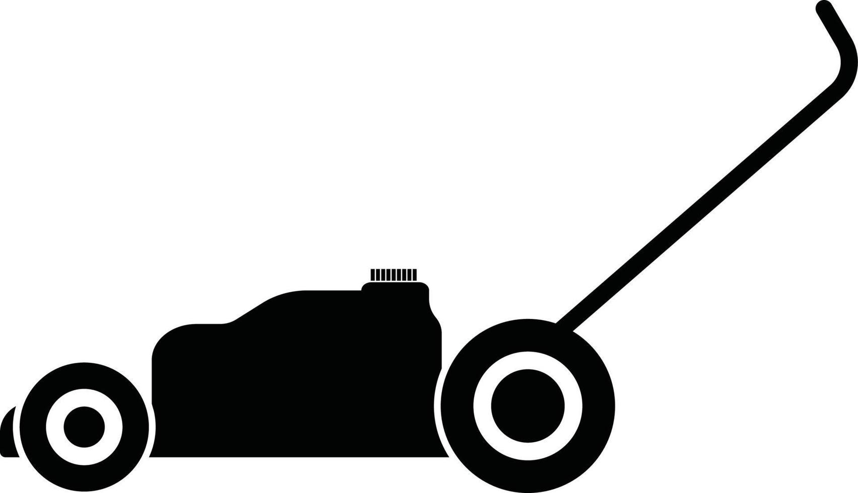 Lawn mower, Grass Cut machine icon simple style vector. vector
