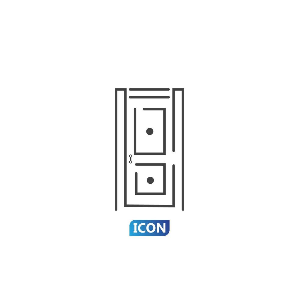 ilustración de vector de icono de puerta