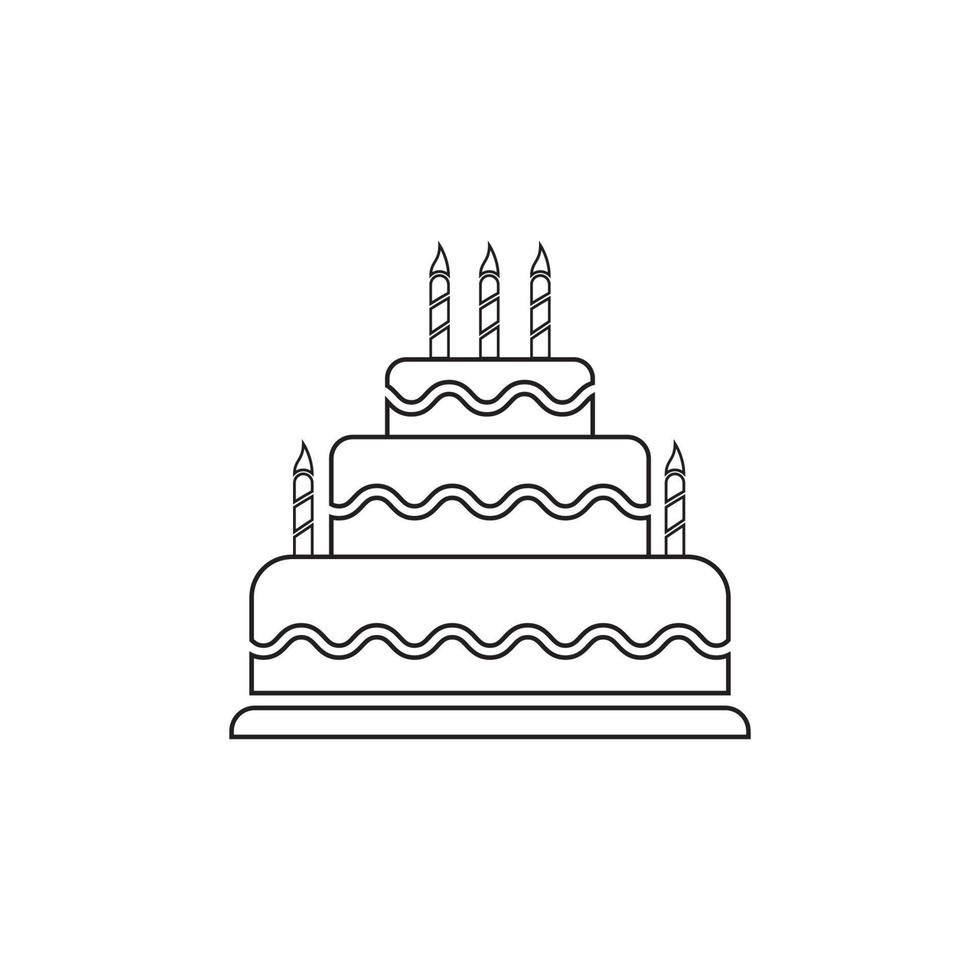Cake sign icon vector illustration