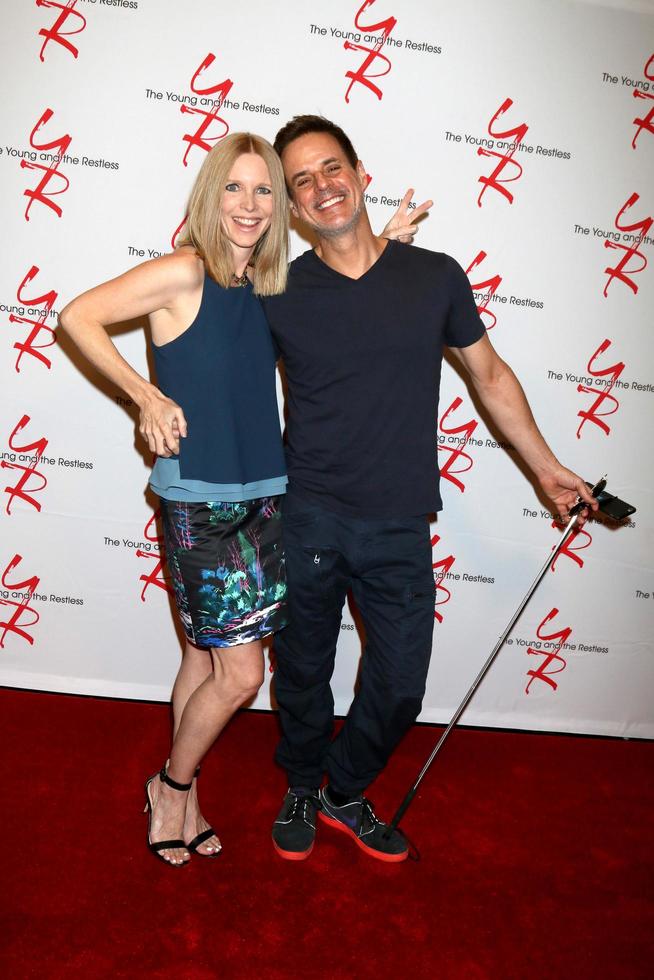 LOS ANGELES, SEP 8 - Lauralee Bell, Christian LeBlanc at the Young and The Resltless 11,000 Show Celebration at the CBS Television City on September 8, 2016 in Los Angeles, CA photo