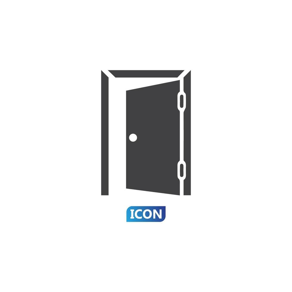 ilustración de vector de icono de puerta