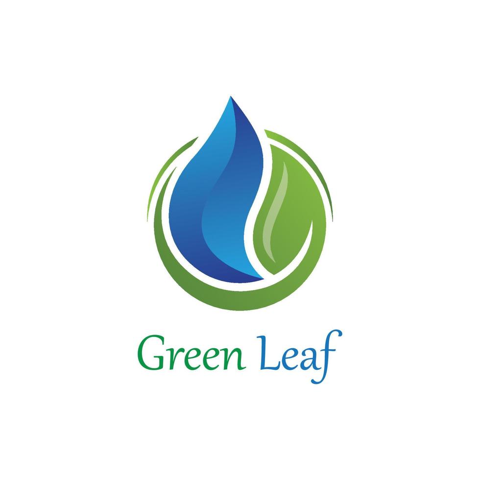 Logos of green Tree leaf ecology vector