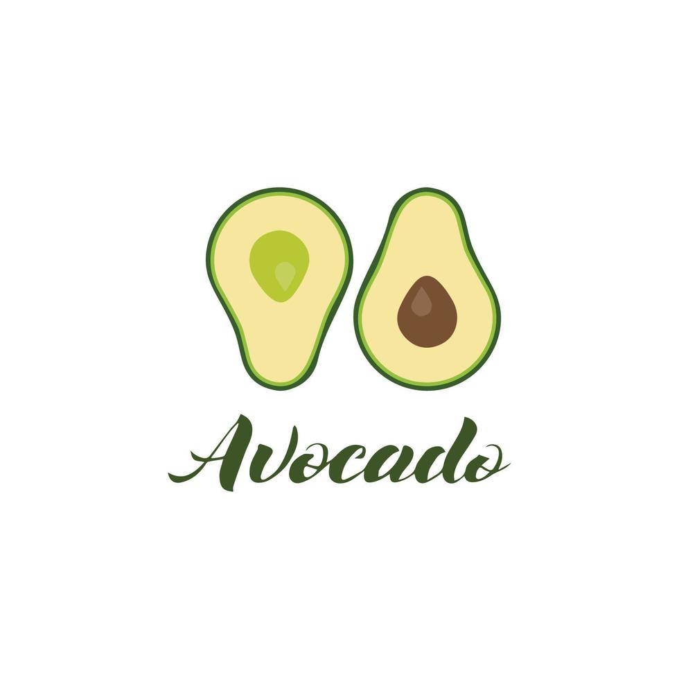 diseño de ilustración de icono de vector de aguacate