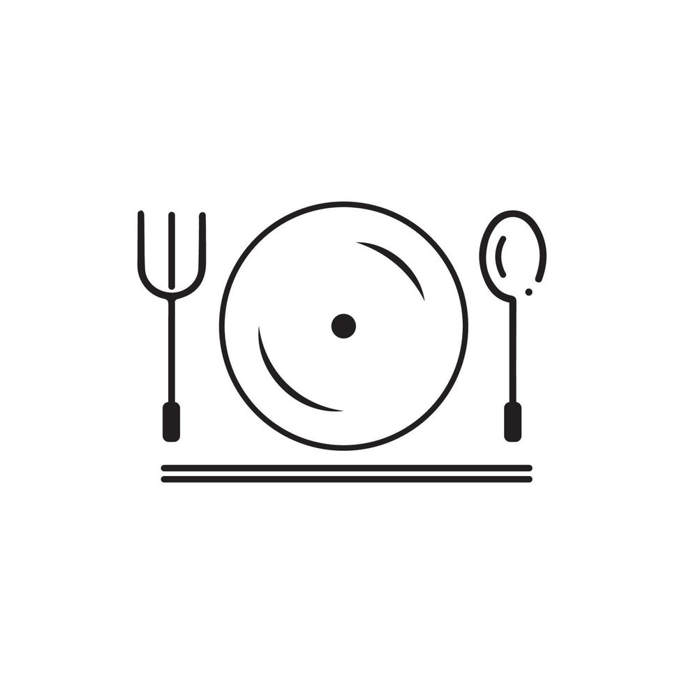 Fork, knife and spoon icon design vector